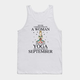 A Woman Who Loves Yoga And Was Born In September Tank Top